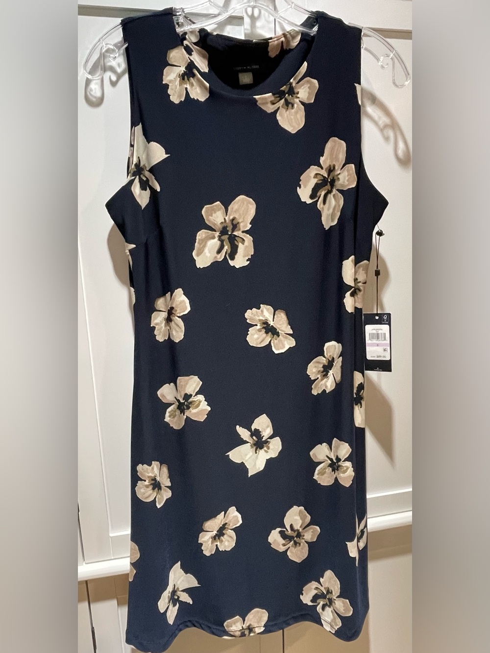 Tommy Hilfiger Navy Sleeveless Floral Shift Dress